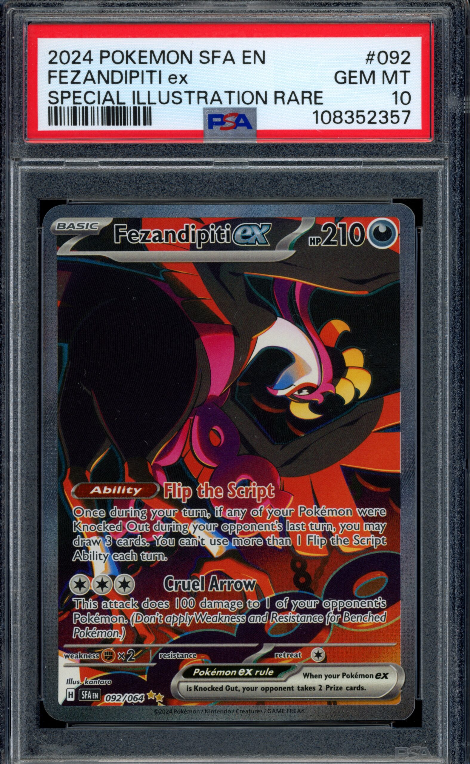 PSA 10 Fezandipiti ex 092/064 – Shrouded Fable