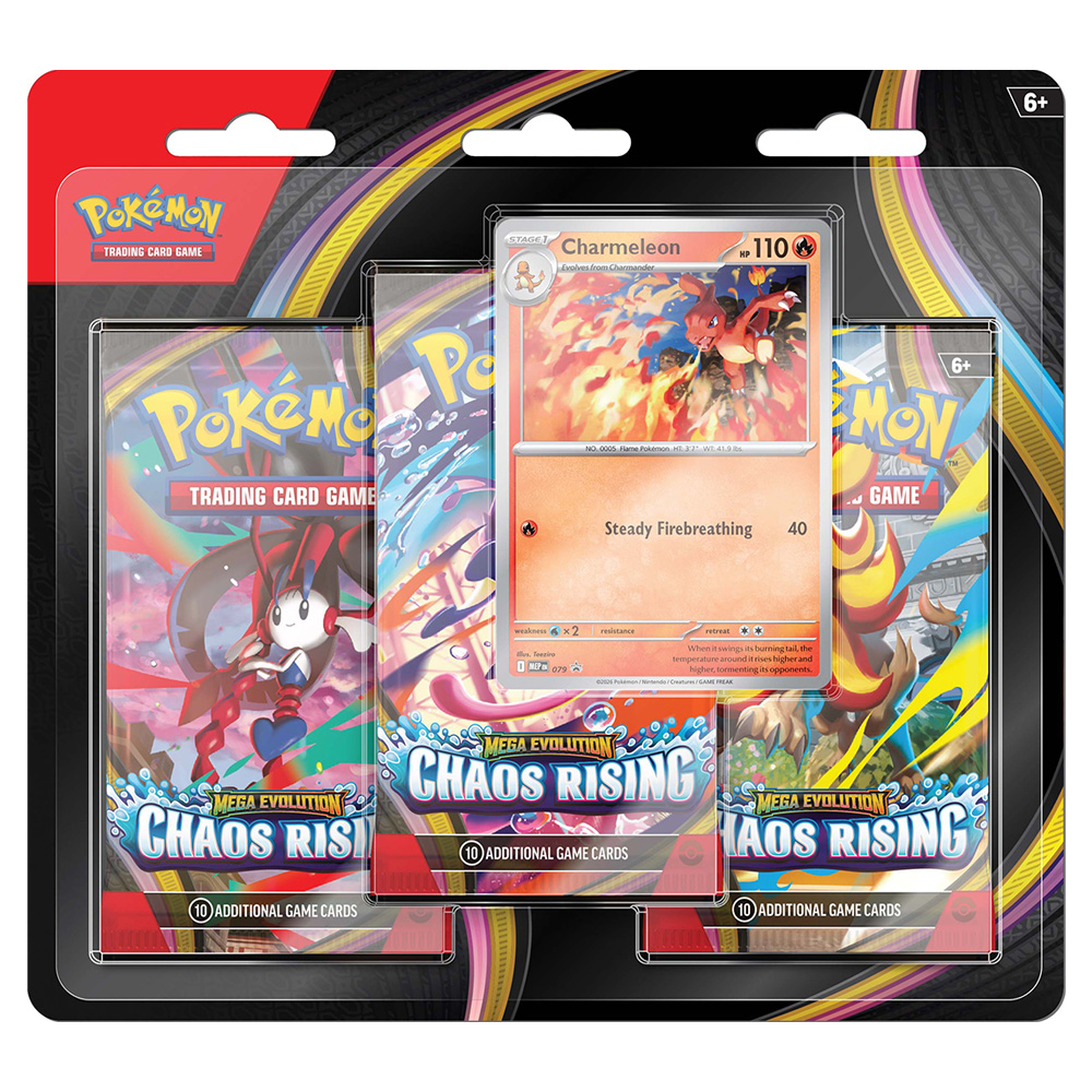 Pokemon TCG - Mega Evolution ME04 - Chaos Rising 3-Booster Blister